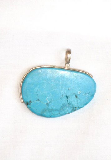Turquoise Pendant in Sterling silver