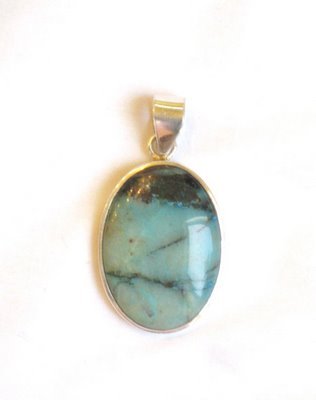 Turquoise Pendant in Sterling silver