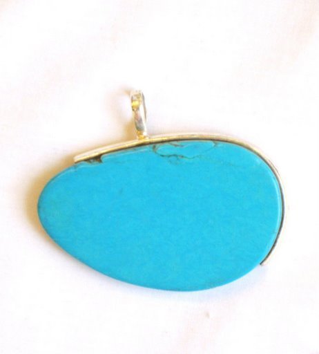Turquoise Pendant in Sterling silver