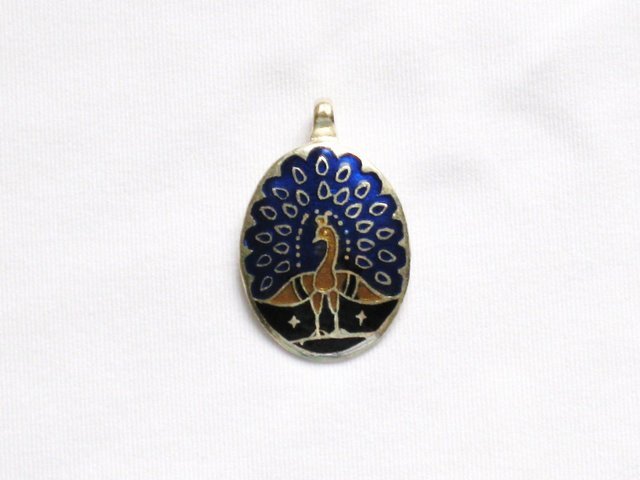 Enameled Pendant in Sterling Silver