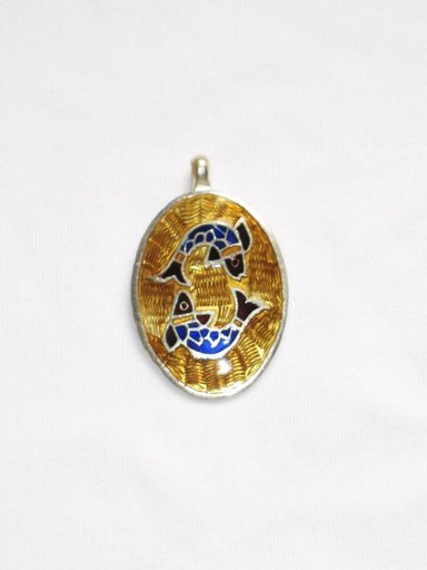 Enameled Pendant in Sterling Silver