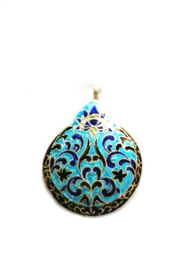 Enameled Pendant in Sterling Silver