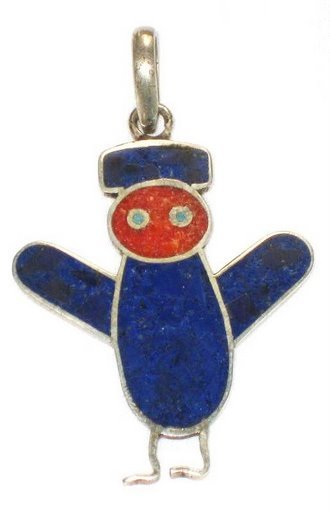Enameled Pendant in Sterling Silver