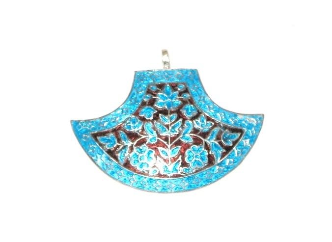 Enameled Pendant in Sterling Silver