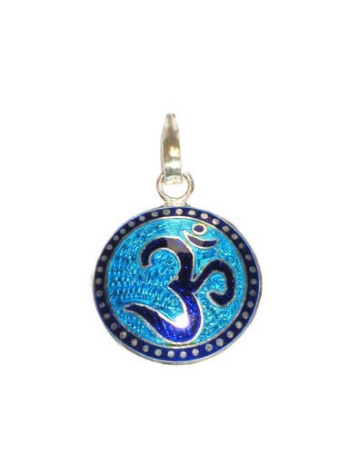 Enameled Pendant in Sterling Silver