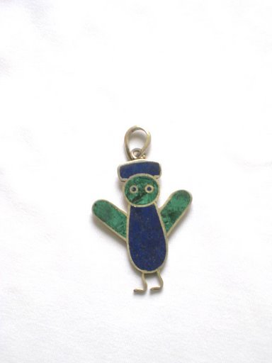 Enameled Pendant in Sterling Silver