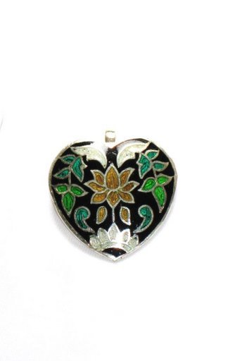 Enameled Pendant in Sterling Silver
