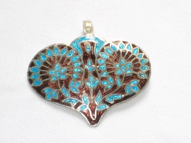 Enameled Pendant in Sterling Silver