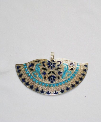 Enameled Pendant in Sterling Silver