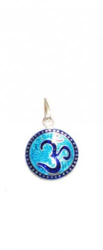 Enameled Pendant in Sterling Silver