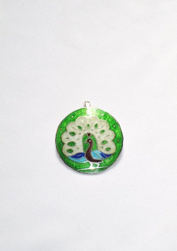Enameled Pendant in Sterling Silver