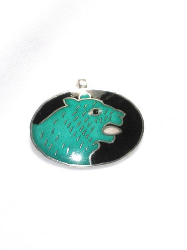 Enameled Pendant in Sterling Silver