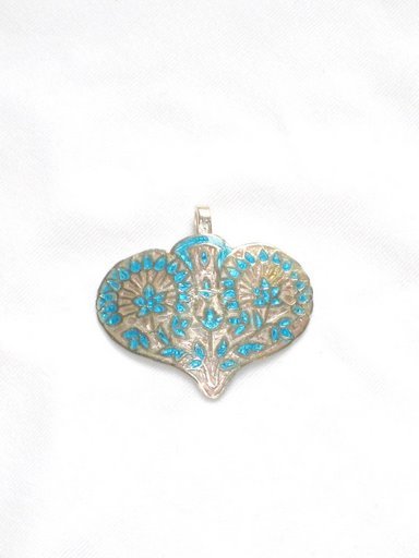 Enameled Pendant in Sterling Silver