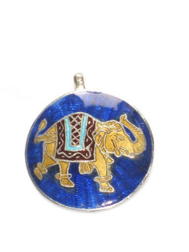 Enameled Pendant in Sterling Silver