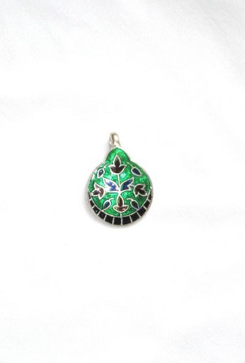 Enameled Pendant in Sterling Silver