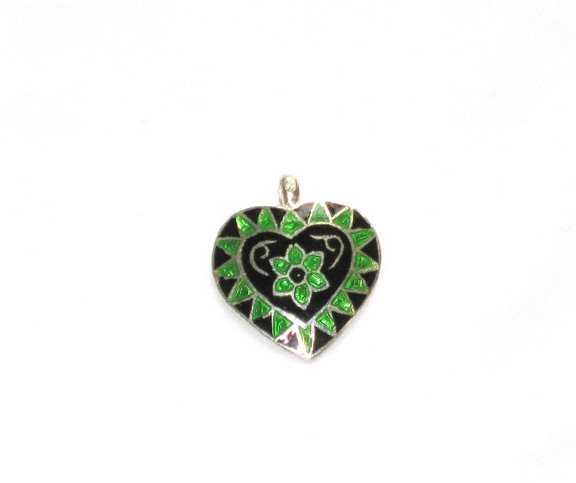 Enameled Pendant in Sterling Silver