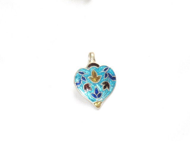 Enameled Pendant in Sterling Silver