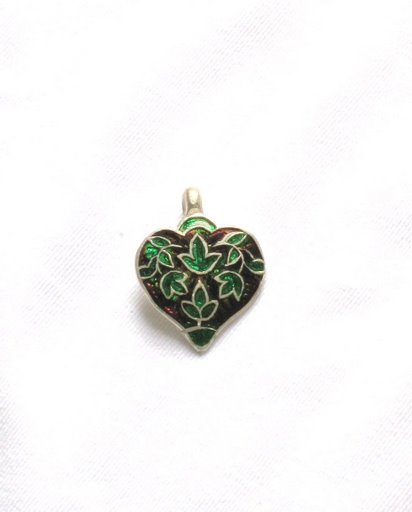 Enameled Pendant in Sterling Silver