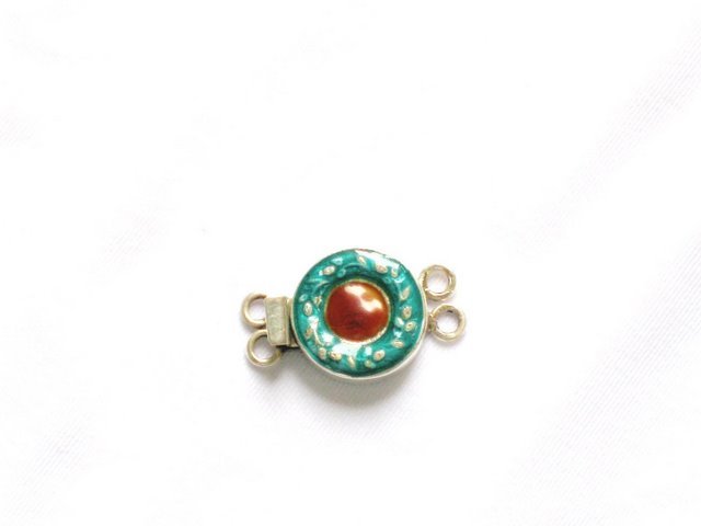 Enameled Pendant in Sterling Silver