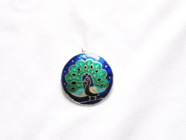 Enameled Pendant in Sterling Silver