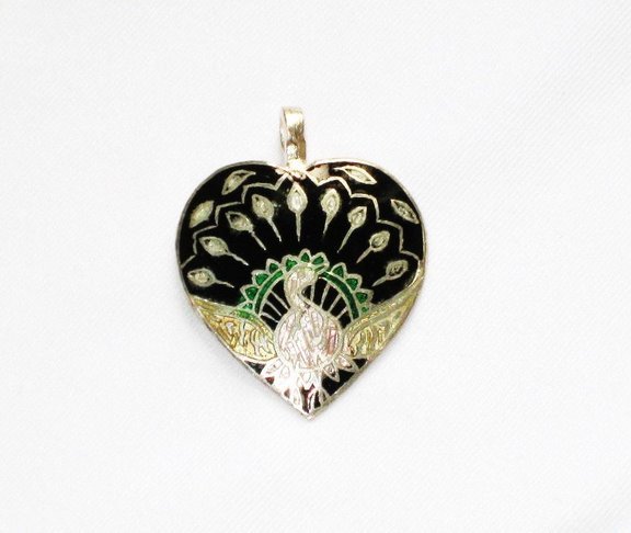 Enameled Pendant in Sterling Silver