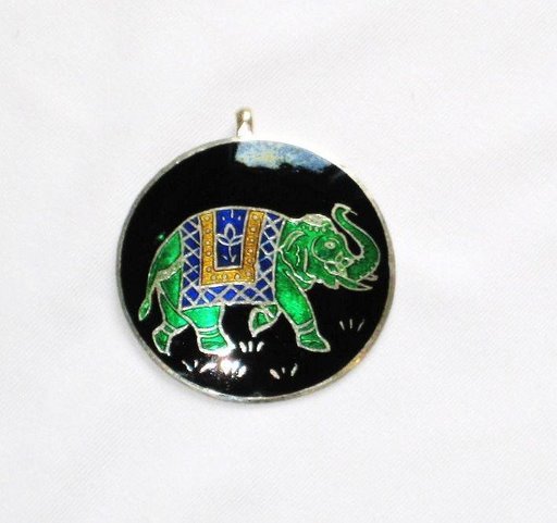 Enameled Pendant in Sterling Silver