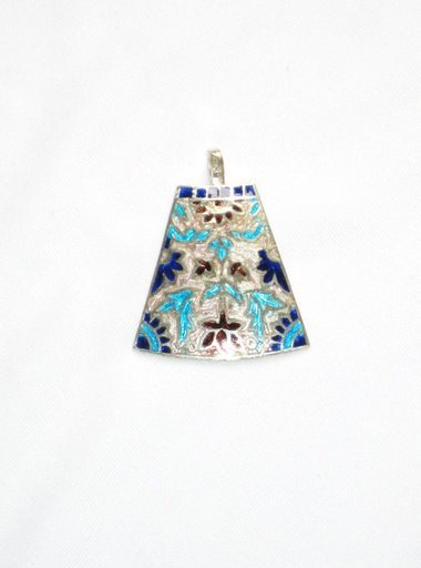 MN086 Enameled Pendant in Sterling Silver - SOLD