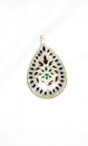 MN091 Enameled Pendant in Sterling Silver