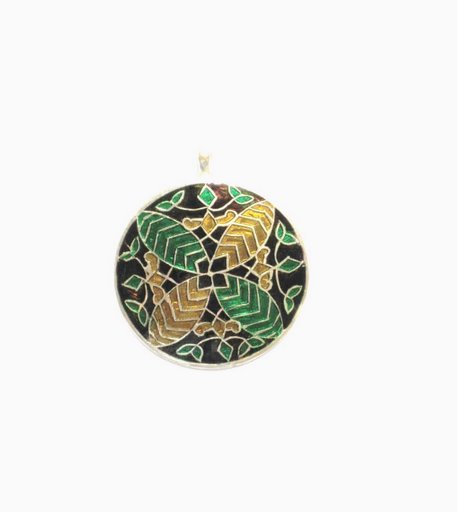 MN092 Enameled Pendant in Sterling Silver