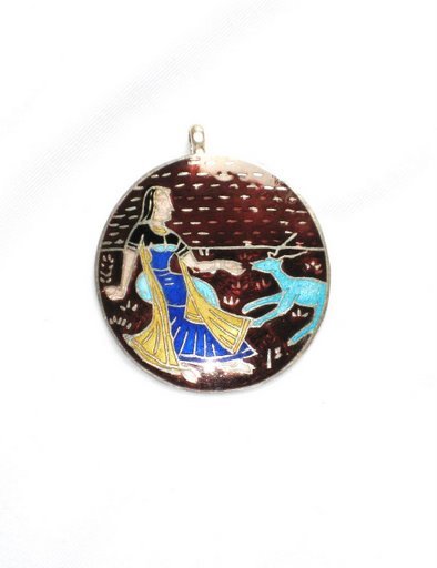 MN094 Enameled Pendant in Sterling Silver