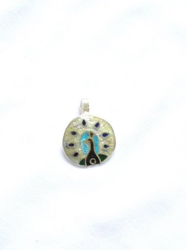 Enameled Pendant in Sterling Silver