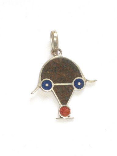 Enameled Pendant in Sterling Silver