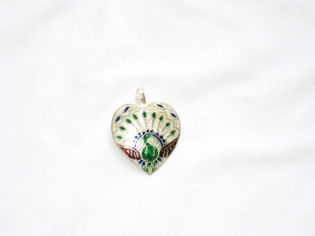 Enameled Pendant in Sterling Silver