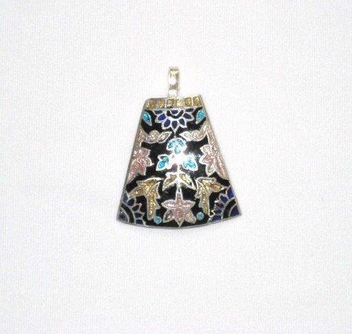 Enameled Pendant in Sterling Silver