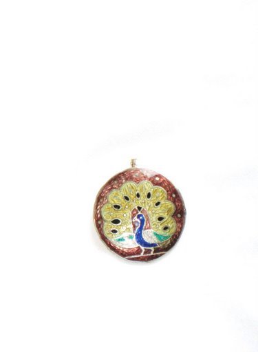 Enameled Pendant in Sterling Silver