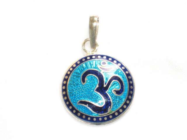 Enameled Pendant in Sterling Silver