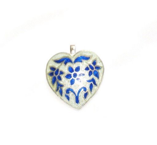 Enameled Pendant in Sterling Silver