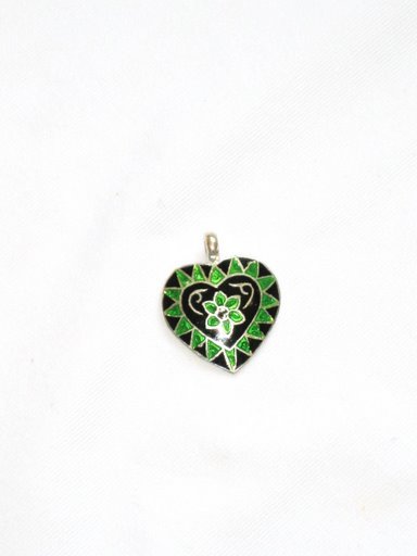 Enameled Pendant in Sterling Silver