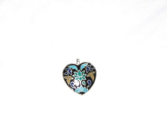 Enameled Pendant in Sterling Silver
