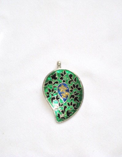 Enameled Pendant in Sterling Silver