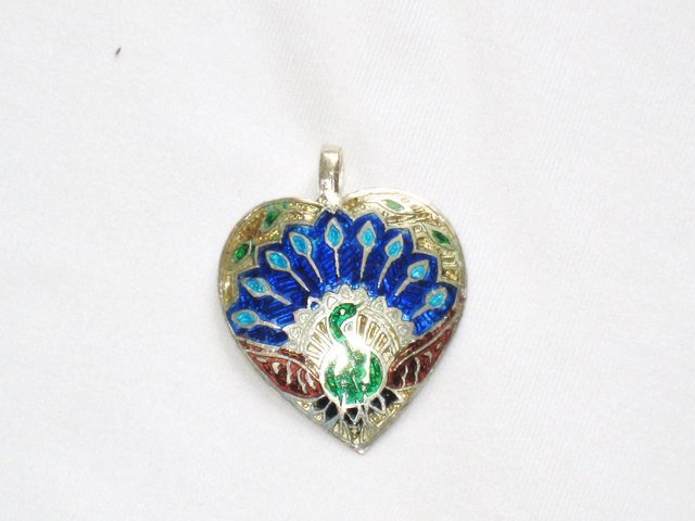 Enameled Pendant in Sterling Silver