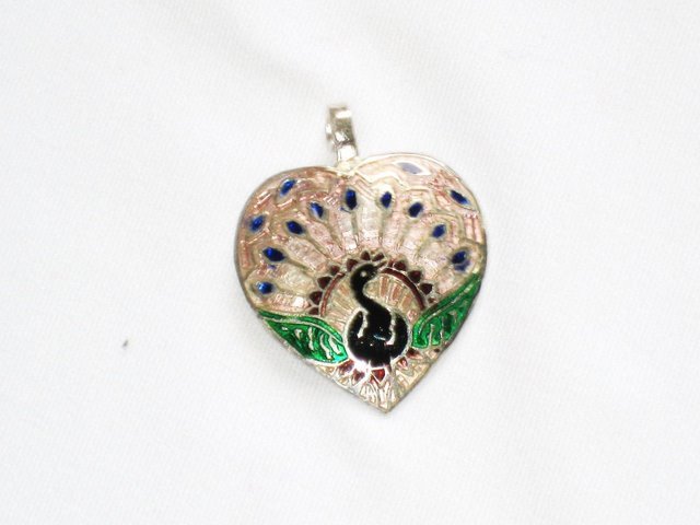 Enameled Pendant in Sterling Silver