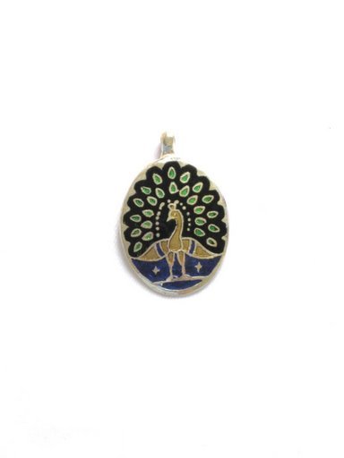 Enameled Pendant in Sterling Silver