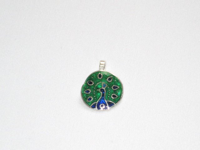 Enameled Pendant in Sterling Silver