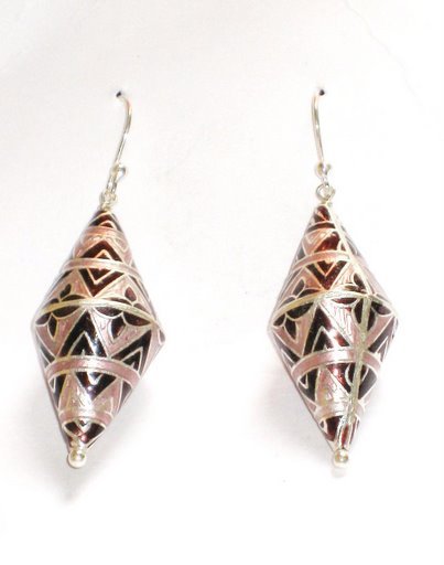 MN194 Enameled Earrings in Sterling Silver