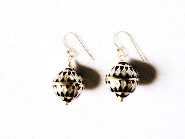 MN200 Enameled Earrings in Sterling Silver