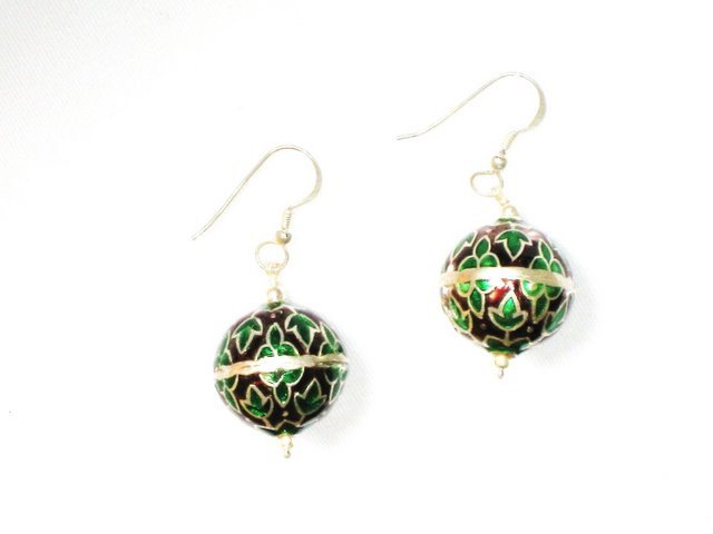 MN207 Enameled Earrings in Sterling Silver