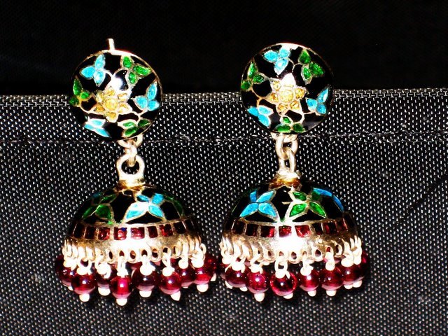 MN212 Enameled Earrings in Sterling Silver