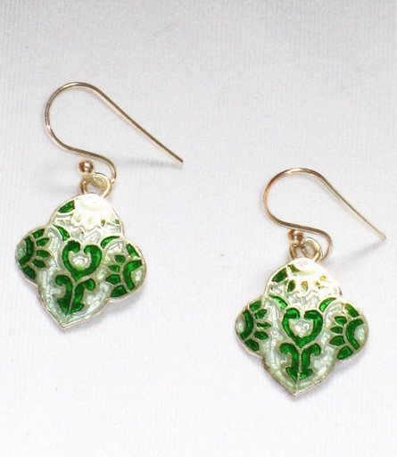 Enameled Earrings in Sterling Silver