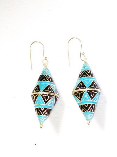 MN231 Enameled Earrings in Sterling Silver